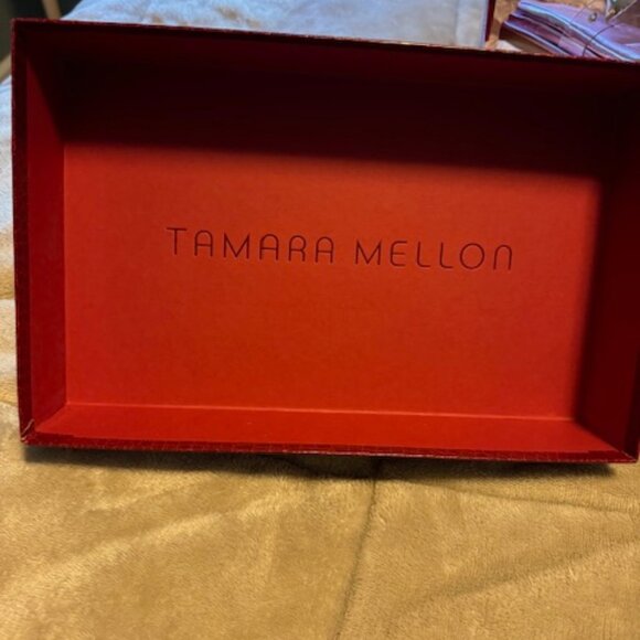 Tamara Mellon Leather Metallic Pink Slides 7M - Picture 3 of 6